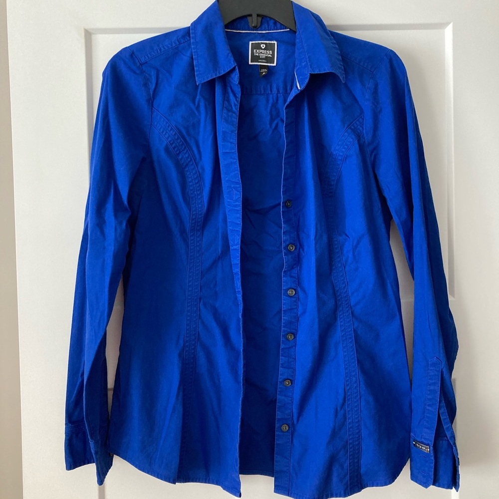 Express Blue Button Down Shirt